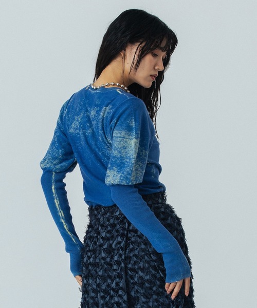 ROSE BUD(ローズバッド)の「(mici)VOLUME SLEEVE KNIT TOP(ニット/セーター・レディース・ブラック/ブルー・ONE SIZE)」の18枚目の写真