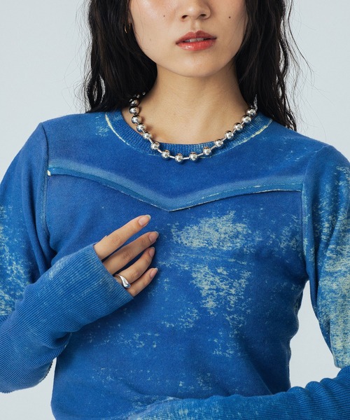 ROSE BUD(ローズバッド)の「(mici)VOLUME SLEEVE KNIT TOP(ニット/セーター・レディース・ブラック/ブルー・ONE SIZE)」の19枚目の写真