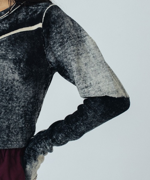 ROSE BUD(ローズバッド)の「(mici)VOLUME SLEEVE KNIT TOP(ニット/セーター・レディース・ブラック/ブルー・ONE SIZE)」の9枚目の写真