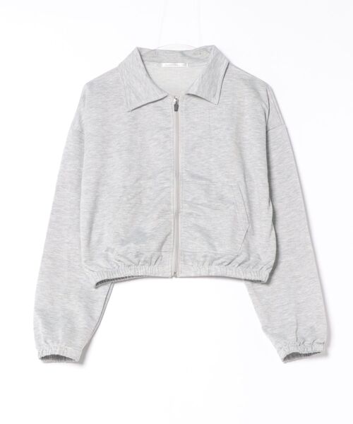Asterellivi(アステレリビ)の「薄手 クロップド フルジップ スエット ブルゾン(スウェット・レディース・グレー/ブラック/グリーン・FREE)」の16枚目の写真