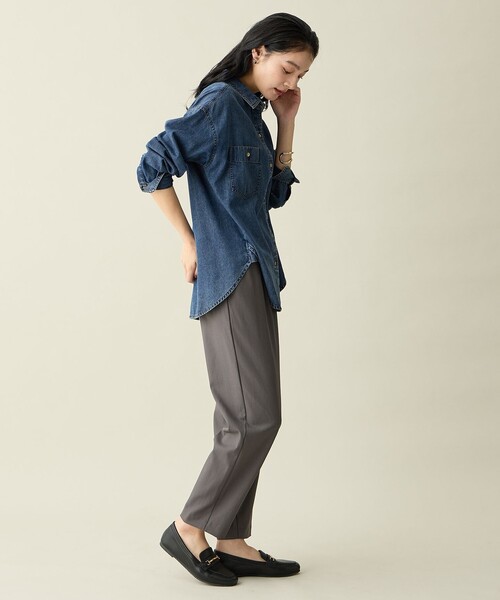 ANY（エニィ）の「オーバーデニムシャツ（シャツ/ブラウス・レディース・グレー系/ダルブルー系・F）」の9枚目の写真