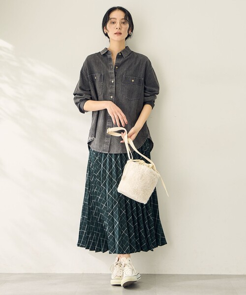 ANY（エニィ）の「オーバーデニムシャツ（シャツ/ブラウス・レディース・グレー系/ダルブルー系・F）」の19枚目の写真