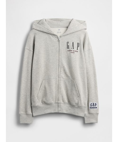 GAP（ギャップ）の「30th アニバーサリー ヴィンテージソフト GAPロゴ ジップアップパーカー (キッズ)（パーカー・キッズ・グリーン/ネイビー/オフホワイト/グレー・120cm/130cm/140cm/150cm/160cm）」の7枚目の写真