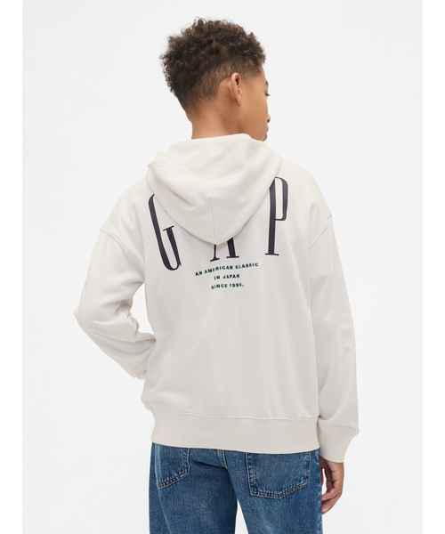 GAP（ギャップ）の「30th アニバーサリー ヴィンテージソフト GAPロゴ ジップアップパーカー (キッズ)（パーカー・キッズ・グリーン/ネイビー/オフホワイト/グレー・120cm/130cm/140cm/150cm/160cm）」の11枚目の写真