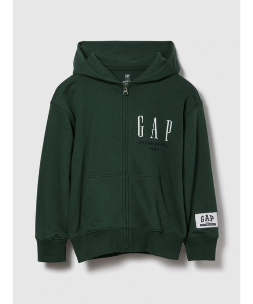 GAP（ギャップ）の「30th アニバーサリー ヴィンテージソフト GAPロゴ ジップアップパーカー (キッズ)（パーカー・キッズ・グリーン/ネイビー/オフホワイト/グレー・120cm/130cm/140cm/150cm/160cm）」の3枚目の写真