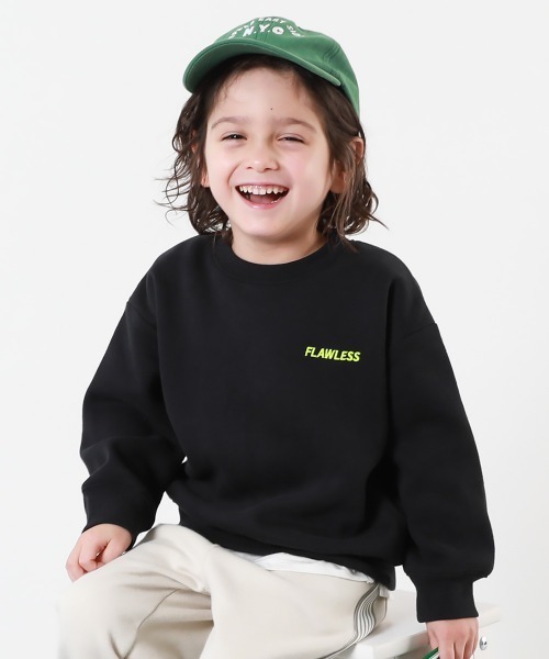 セール】スフレスウェット ワンポイント刺繍 裏起毛 トレーナー