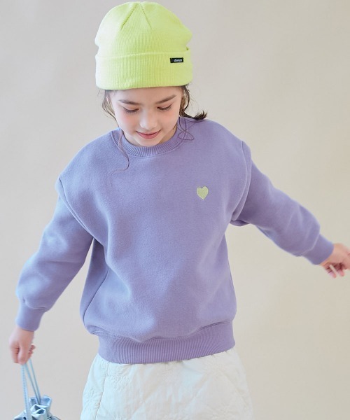 セール】スフレスウェット ワンポイント刺繍 裏起毛 トレーナー