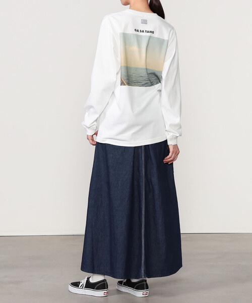 orSlow(オアスロウ)の「orSlow | DENIM PAINTER LONG SKIRT WOMEN(デニムスカート・レディース・インディゴブルー・1)」の2枚目の写真