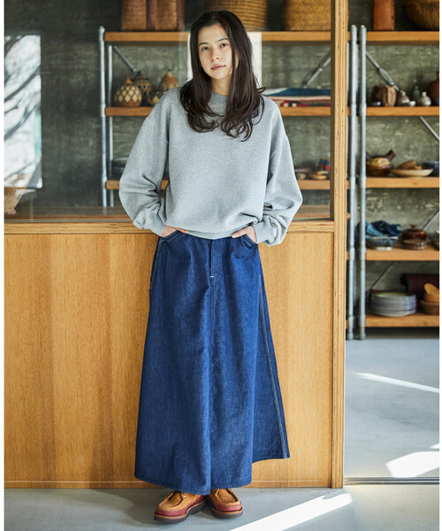 orSlow | DENIM PAINTER LONG SKIRT WOMEN（デニムスカート