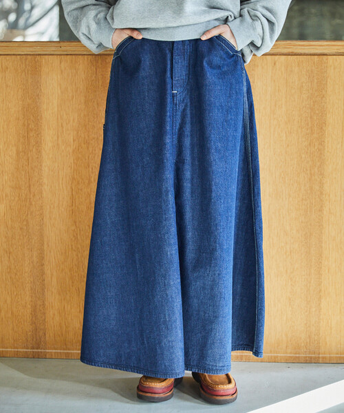 orslowマキシスカート　ロングスカート orSlow | DENIM PAINTER LONG SKIRT WOMEN（デニムスカート