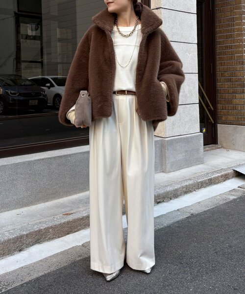 DouDou（ドゥドゥ）の「フェイクファーリバーシブルコート（その他