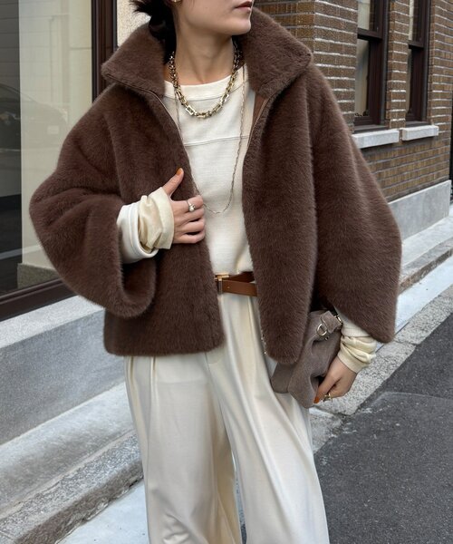 DouDou（ドゥドゥ）の「フェイクファーリバーシブルコート（その他