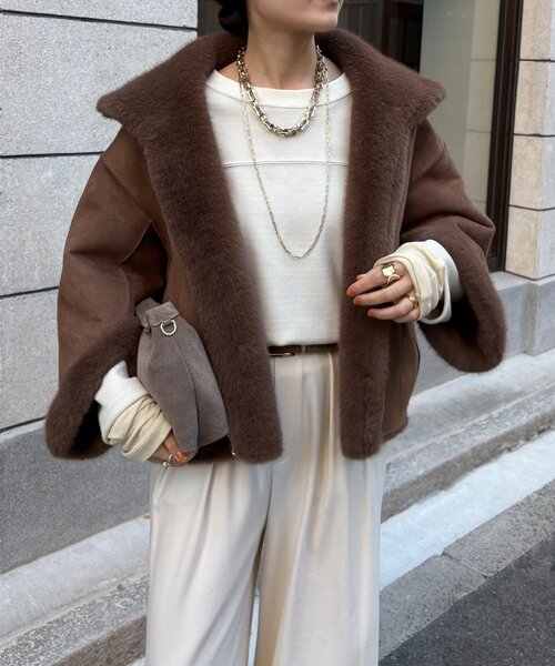 セール】フェイクファーリバーシブルコート（その他アウター）｜DouDou