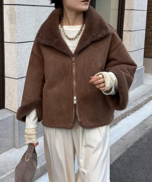 DouDou（ドゥドゥ）の「フェイクファーリバーシブルコート（その他