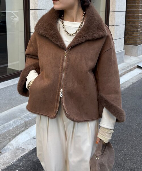 DouDou（ドゥドゥ）の「フェイクファーリバーシブルコート（その他