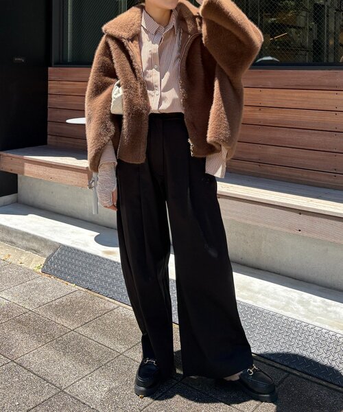 フェイクファーリバーシブルコート（その他アウター）｜DouDou