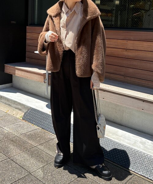 DouDou（ドゥドゥ）の「フェイクファーリバーシブルコート（その他