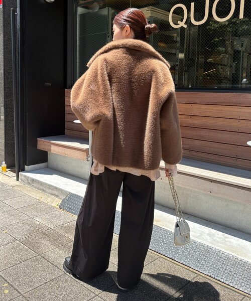 DouDouフェイクファーリバーシブルコート セール】フェイクファーリバーシブルコート（その他アウター）｜DouDou