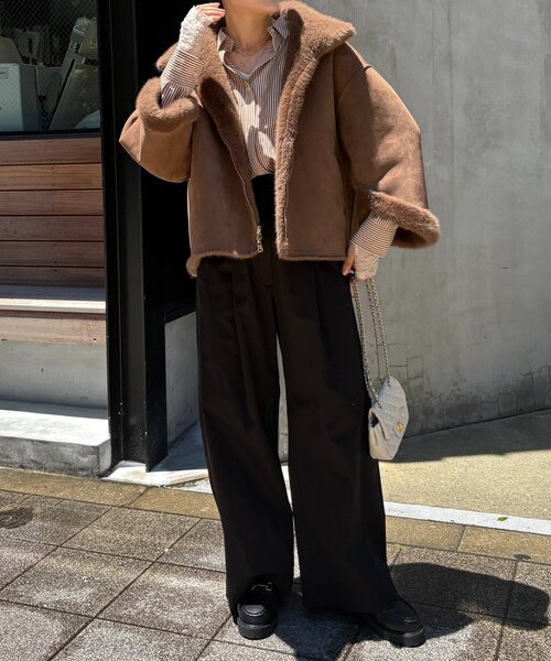DouDou（ドゥドゥ）の「フェイクファーリバーシブルコート（その他