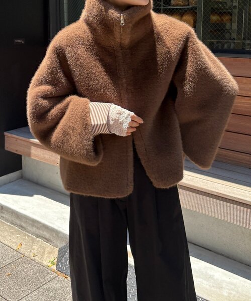 フェイクファーリバーシブルコート（その他アウター）｜DouDou