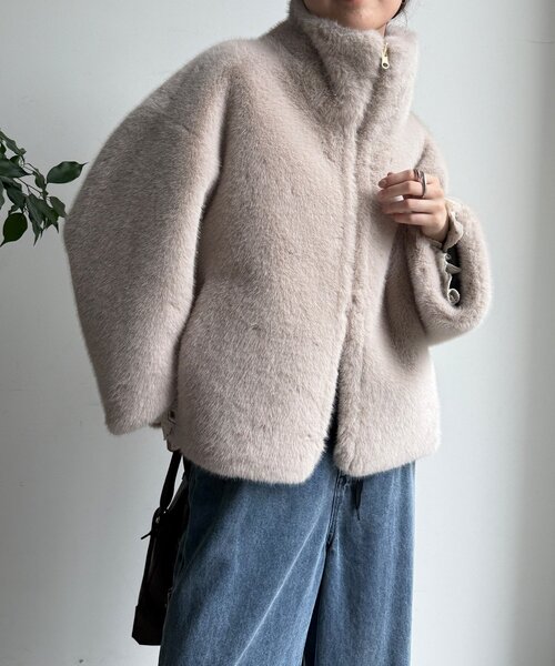 フェイクファーリバーシブルコート（その他アウター）｜DouDou