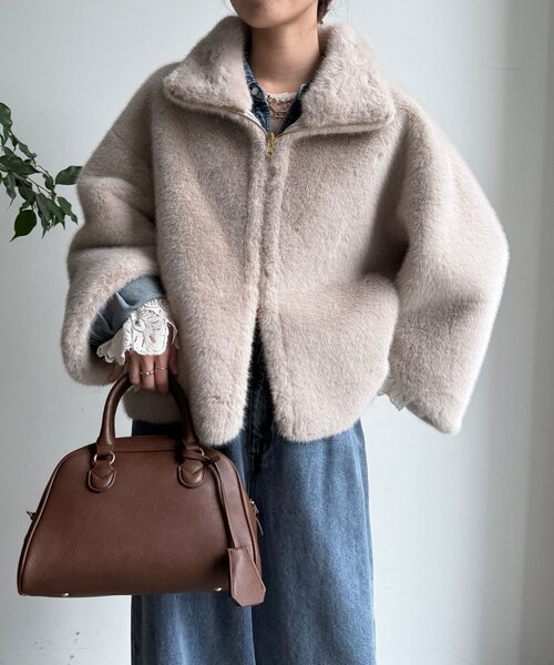 フェイクファーリバーシブルコート（その他アウター）｜DouDou