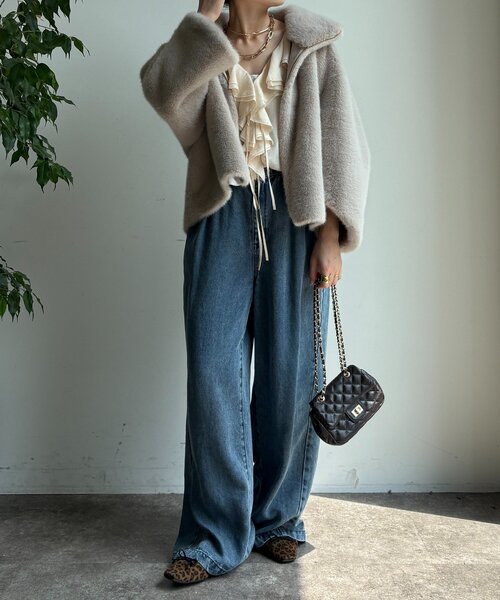 フェイクファーリバーシブルコート（その他アウター）｜DouDou