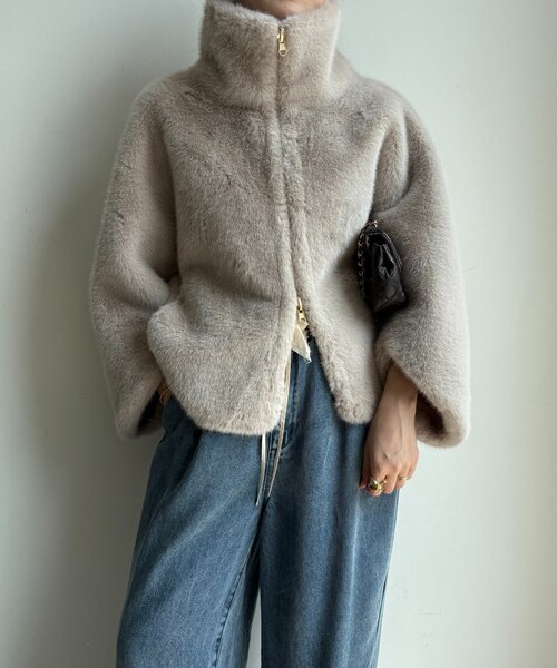 DouDou（ドゥドゥ）の「フェイクファーリバーシブルコート（その他