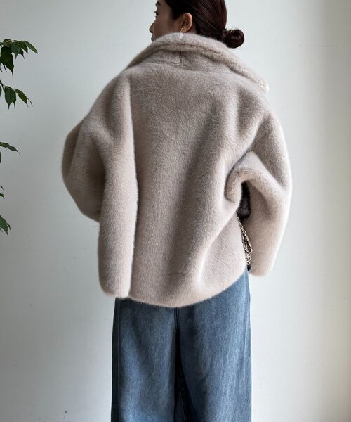 フェイクファーリバーシブルコート（その他アウター）｜DouDou