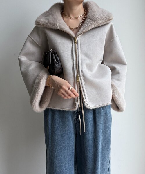 セール】フェイクファーリバーシブルコート（その他アウター）｜DouDou