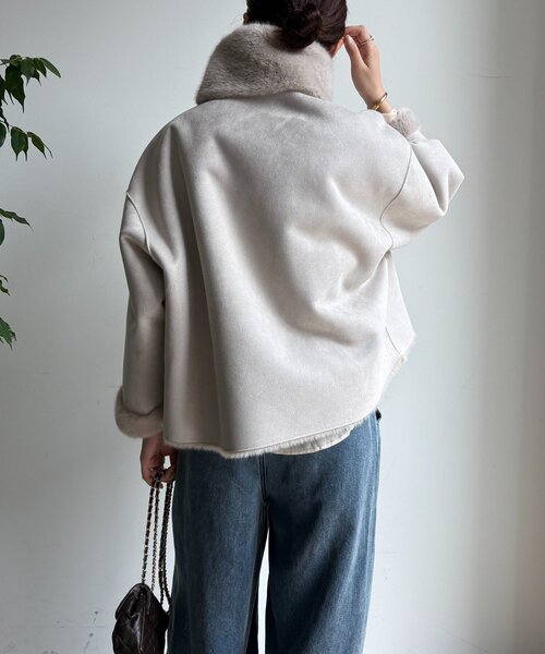 DouDou（ドゥドゥ）の「フェイクファーリバーシブルコート（その他