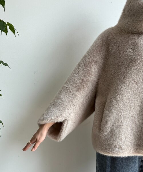 DouDouフェイクファーリバーシブルコート DOUDOU｜【完売カラー再追加!】フェイクファーリバーシブルコート