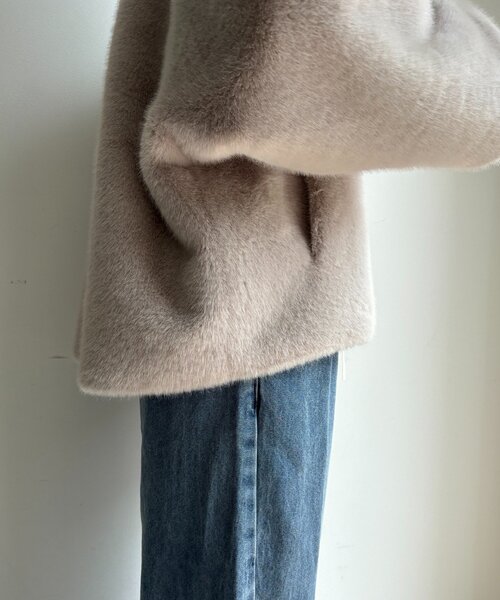 フェイクファーリバーシブルコート（その他アウター）｜DouDou