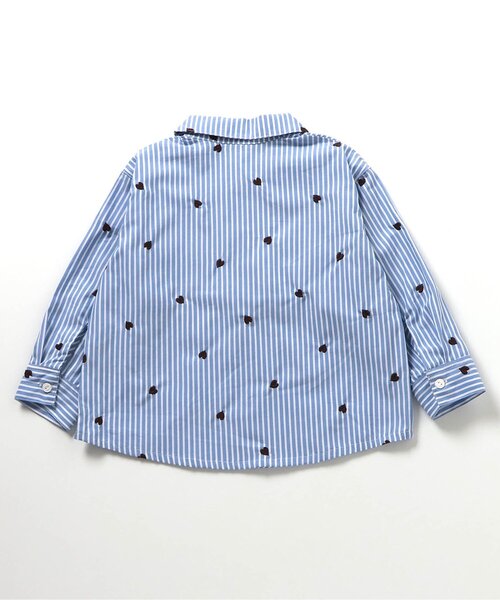 セール】【リンク】ハート刺繍ストライプシャツ（シャツ/ブラウス