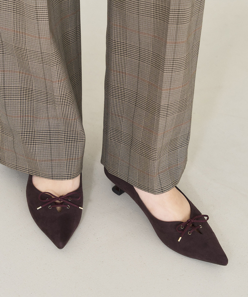 LE TALON（ルタロン）の「3.5cmレースアップパンプス（パンプス・レディース・ブラック/グレー/ボルドー・23.5cm/23cm/22.5cm/22cm/25cm/24.5cm/24cm）」の4枚目の写真