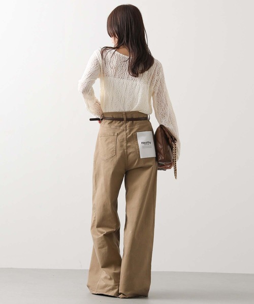 Healthy denim（ヘルシーデニム）の「ヘルシーインタックワイド（その他パンツ・レディース・ブラウン・24/25）」の12枚目の写真