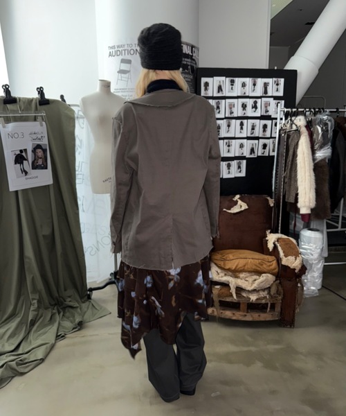 SHAGGIE（シャギー）の「バラ付きニット帽（ニットキャップ/ビーニー・レディース・ブラック/グレー・FREE）」の10枚目の写真