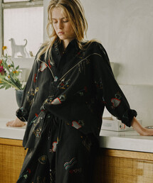 Freeda ブラウス 小さいサイズ】ボウタイ付きスタンドカラーブラウス(ブラウス