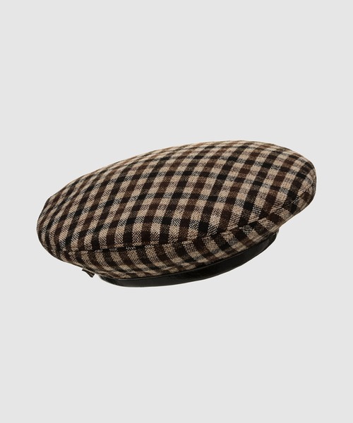 最終値下2025新作ganni チェック柄 ベレー帽スノ渡辺さん番組着用同型 Checked Wool Mix Beret（ハンチング/ベレー帽）｜GANNI（ガニー）の
