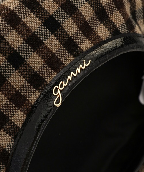 GANNI（ガニー）の「Checked Wool Mix Beret（ハンチング/ベレー帽・レディース・その他・ML）」の3枚目の写真