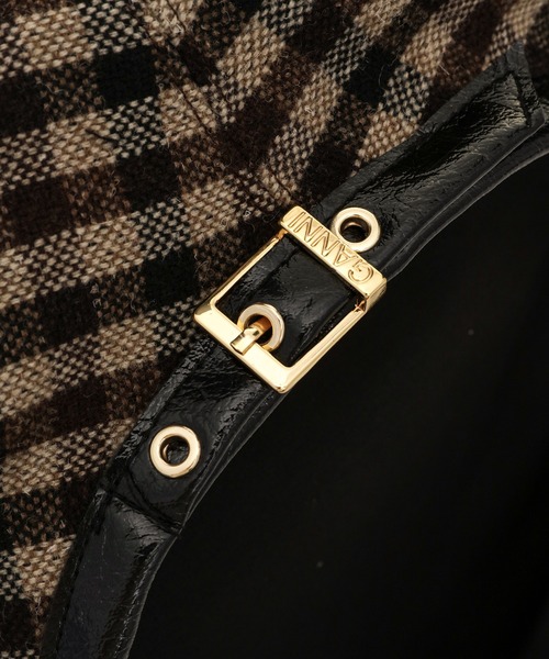 GANNI（ガニー）の「Checked Wool Mix Beret（ハンチング/ベレー帽・レディース・その他・ML）」の4枚目の写真