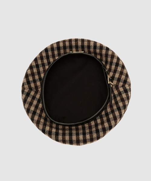 Checked Wool Mix Beret（ハンチング/ベレー帽）｜GANNI（ガニー）の
