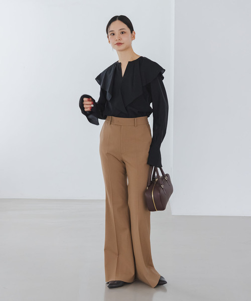 追加》ブライトシアーフリルブラウス（シャツ/ブラウス）｜NOBLE