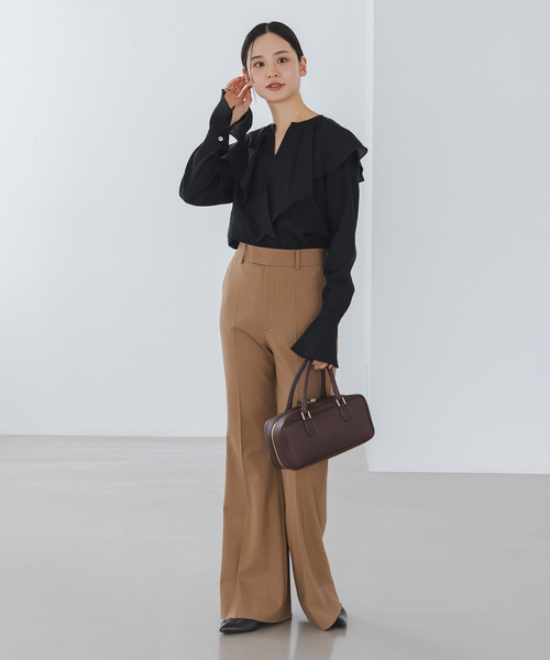 追加》ブライトシアーフリルブラウス（シャツ/ブラウス）｜NOBLE