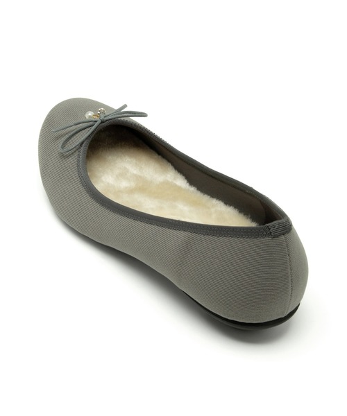 JELLY BEANS(ジェリービーンズ)の「あったか仕様◆インナーファーバレエシューズ【Made in Japan】(125-56132)JELLY BEANS(ジェリービーンズ)(バレエシューズ・レディース・ブラック/グレー/アニマル・23/22.5/24/23.5/24.5)」の6枚目の写真