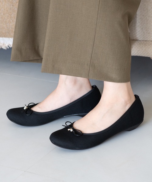 JELLY BEANS(ジェリービーンズ)の「あったか仕様◆インナーファーバレエシューズ【Made in Japan】(125-56132)JELLY BEANS(ジェリービーンズ)(バレエシューズ・レディース・ブラック/グレー/アニマル・23/22.5/24/23.5/24.5)」の10枚目の写真