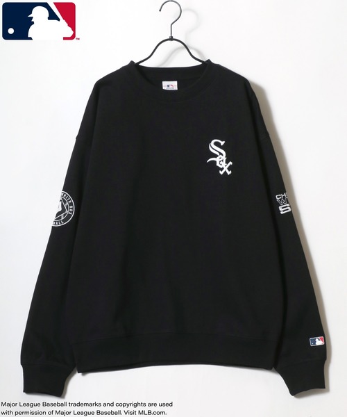 MLB（メジャーリーグベースボール）の「MLB/メジャーリーグベースボール オーバーサイズ 裏起毛 ロゴ ワッペン ワンポイント刺繍 スウェット トレーナー/レディース メンズ（スウェット・レディース・ブラック/アッシュグレー/ネイビー/ブラウン・M/L/LL）」の9枚目の写真