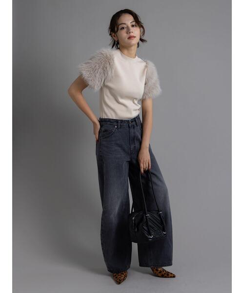 Te chichi（テチチ）の「【EDWIN別注】カーブテーパードデニム《2025Autumn catalog item》（その他パンツ・レディース・ブルー/ブラック・S/M）」の11枚目の写真