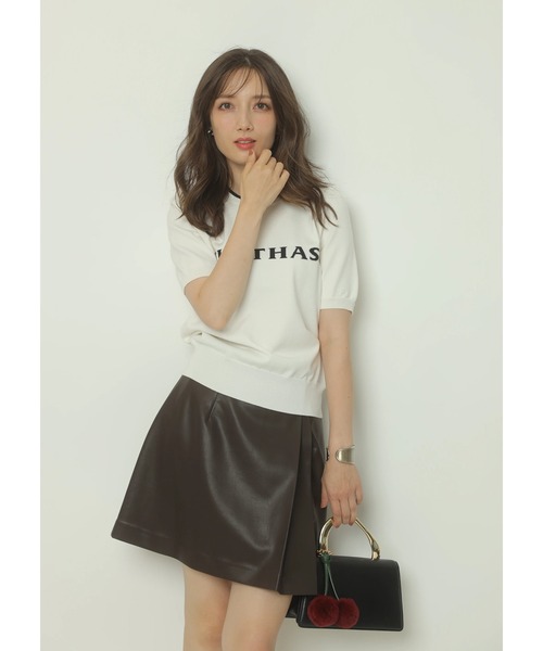 Apuweiser-riche（アプワイザーリッシェ）の「ダブルラップスカート（スカート・レディース・ブラウン/ブラック・TALL/2/1/0）」の13枚目の写真