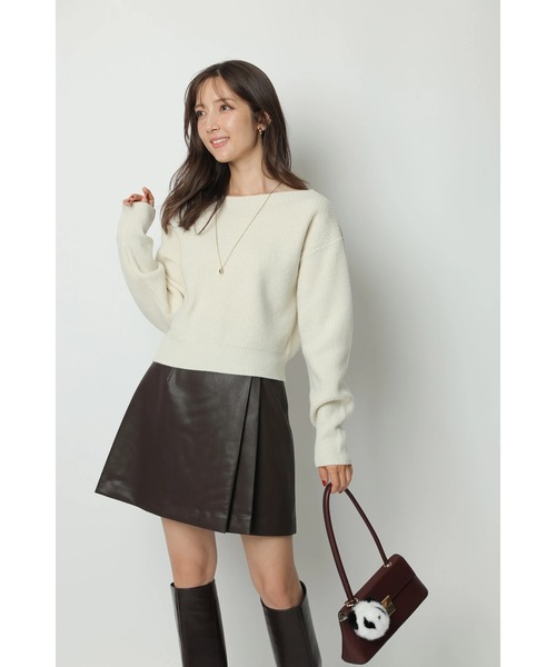 Apuweiser-riche（アプワイザーリッシェ）の「ダブルラップスカート（スカート・レディース・ブラウン/ブラック・TALL/2/1/0）」の19枚目の写真